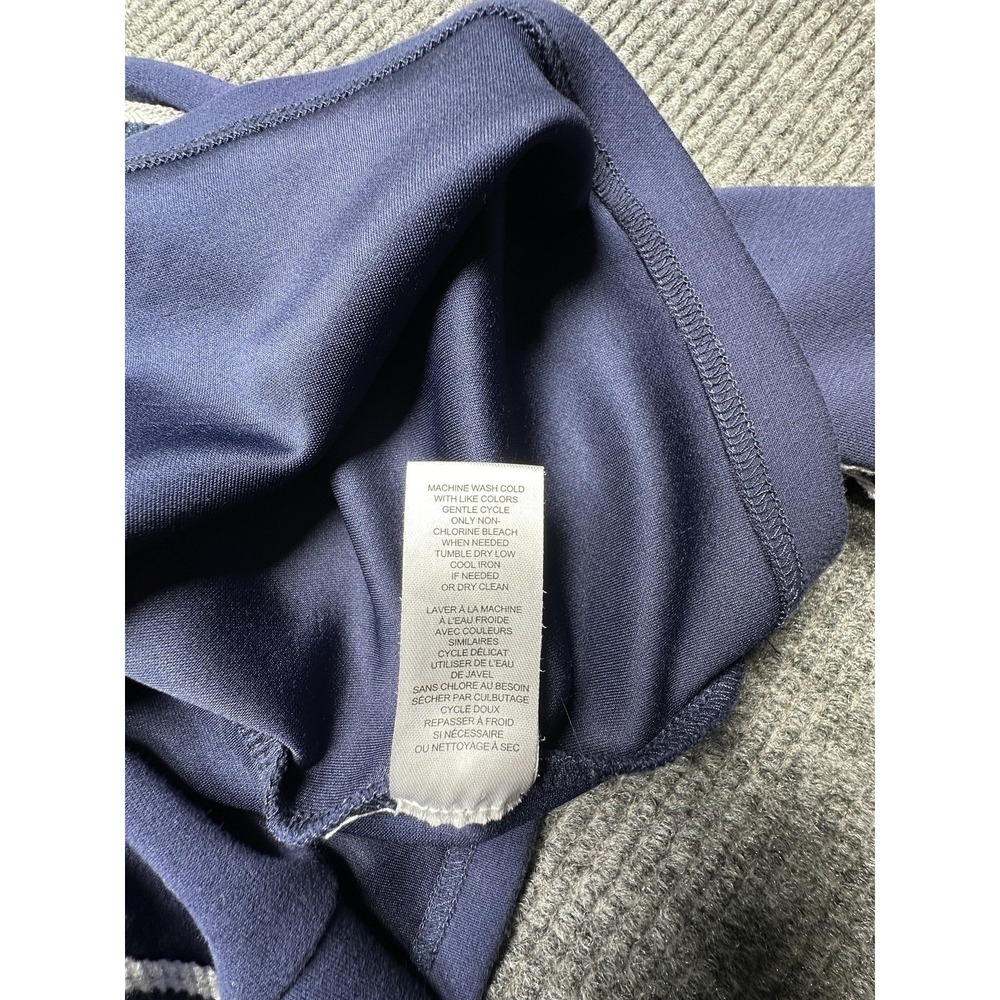 Elie Tahari Sweatshirt Womens XL Navy Crewneck Stripe Sleeve Pullover Stretch - Picture 6 of 9